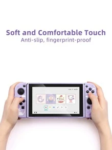 Funda de silicona con estampado de dibujos animados compatible con Nintendo Switch