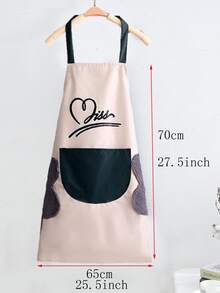 1 cái tạp dề chống thấm nước Chi tiết bỏ túi ngẫu nhiên - Nhiều màu - Xem 3