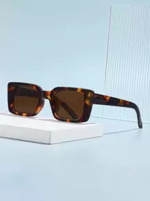 方形框架时尚眼镜波西米亚风海滩配饰女士太阳镜太阳镜色调基本款和适合毛衣牛仔裤运动裤连帽衫夹克连衣裙和长袖衬衫的时尚遮阳优雅装扮家庭出游旅行度假夏季海滩度假、户外、旅行 - 棕色 - 查看 2