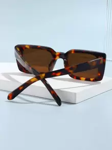 方形框架时尚眼镜波西米亚风海滩配饰女士太阳镜太阳镜色调基本款和适合毛衣牛仔裤运动裤连帽衫夹克连衣裙和长袖衬衫的时尚遮阳优雅装扮家庭出游旅行度假夏季海滩度假、户外、旅行 - 棕色 - 查看 3