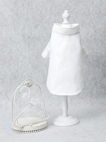 Plain Pet Shirt - White - View 6