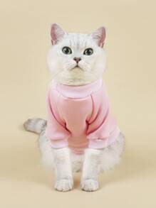 素色寵物運動衫 - 粉色 - 查看 1