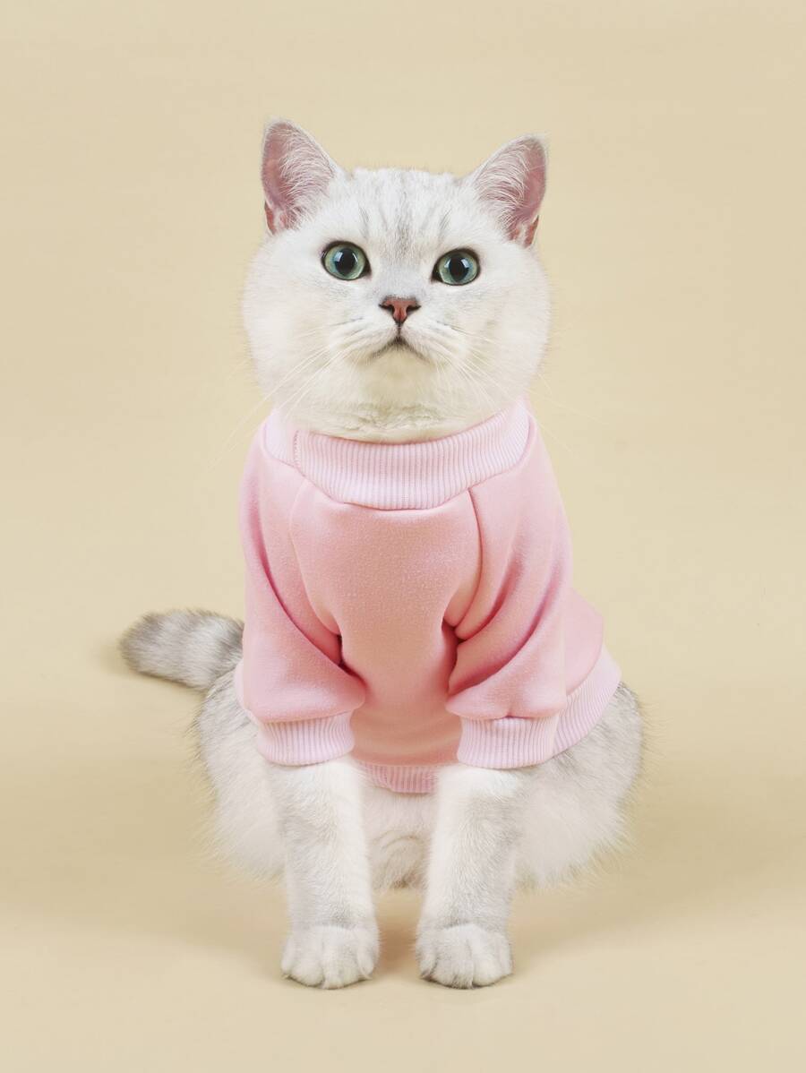 素色寵物運動衫 - 粉色 - 查看 1