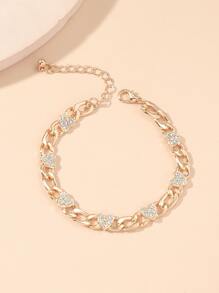 Vòng tay trang trí hình trái tim đính đá Rhinestone Valentine, Mẹ, Mẹ, Ngày của Mẹ, Quà tặng - Vàng - Xem 2