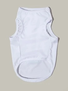 PETSIN 字母圖案寵物背心上衣 - 白色 - 查看 3
