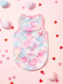 PETSIN Valentine's Day Heart Print Pet Tank - Multicolor - View 1