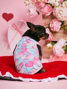 PETSIN Valentine's Day Heart Print Pet Tank - Multicolor - View 2