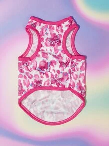 PETSIN Y2K Butterfly Pattern Pet Tank