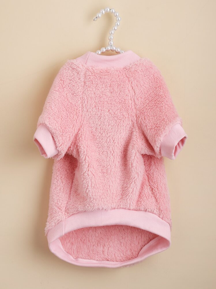 プレーン プルッシュ ペットスウェットシャツ - ピンク - 見る 5