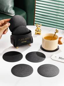 8 chiếc Coaster Màu Rắn - màu đen - Xem 12