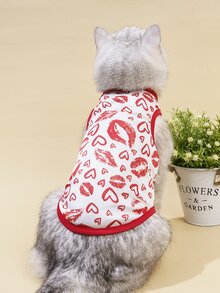 Heart Print Pet Tank - Multicolor - View 5