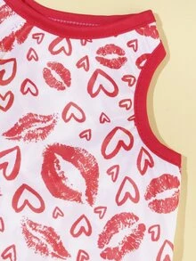 Heart Print Pet Tank - Multicolor - View 6