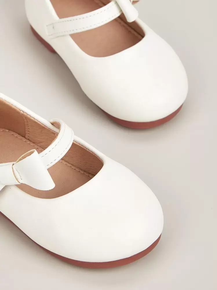 Niñas Zapatos mary jane con diseño de lazo - Blanco - Ver 2
