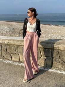 DAZY Áo nữ màu trơn Giải trí - màu đen - Xem 7