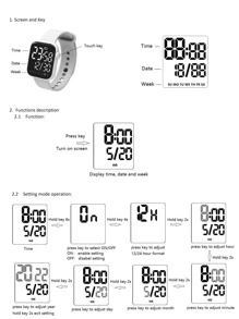 2 cái Màn hình LED Đồng hồ điện tử hình vuông - Nhiều màu - Xem 3