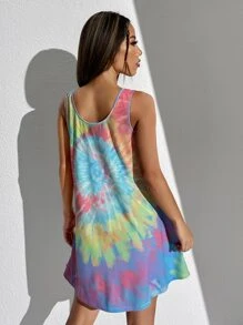 thegypsygoddess Tie Dye Tank Dress - Multicolor - View 2