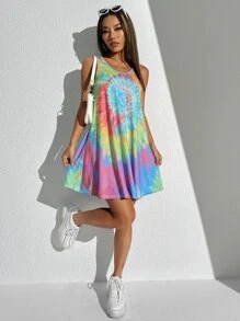 thegypsygoddess Tie Dye Tank Dress - Multicolor - View 5