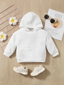 SHEIN Baby Girl Slogan & Cartoon Graphic Sweatshirt - White - View 2