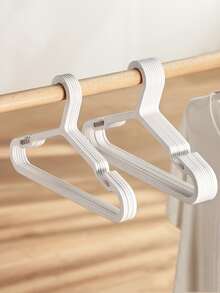 10 cái Móc áo Màu Rắn - trắng - Xem 4