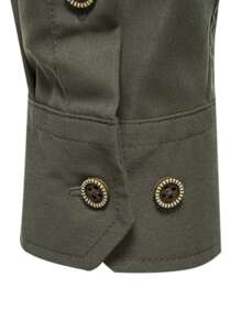 Manfinity Homme Men Flap Pocket Solid Shirt - Army Green - View 3