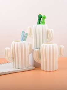 1 giá đỡ bút hình xương rồng trắng - trắng - Xem 6