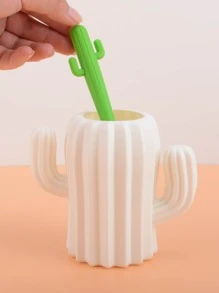 1 giá đỡ bút hình xương rồng trắng - trắng - Xem 7