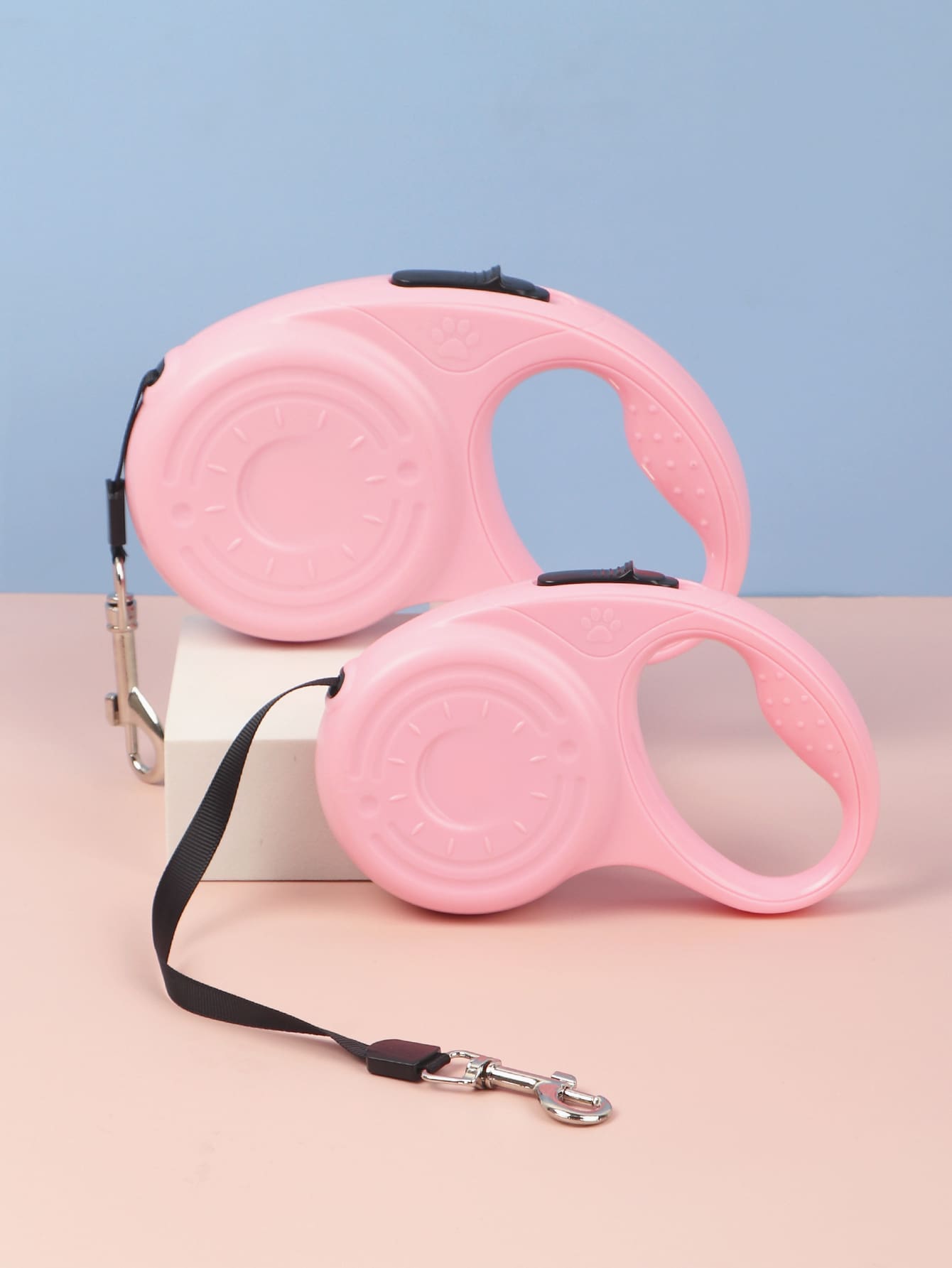1 dây xích thú cưng tự động, dây xích chó có thể thu vào tự động ngoài trời - Hồng - Xem 1