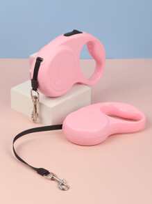 1 dây xích thú cưng tự động, dây xích chó có thể thu vào tự động ngoài trời - Hồng - Xem 2