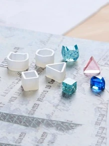 8pcs Ear Stud Design DIY Silicone Mold, White Silicone Mold For DIY Crafting - White - View 3