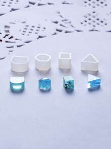 8pcs Ear Stud Design DIY Silicone Mold, White Silicone Mold For DIY Crafting - White - View 5