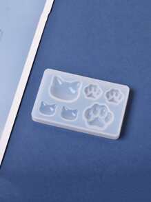 1 件猫咪设计 DIY 硅胶模具 - 白色 - 查看 4