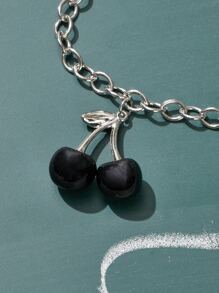 ROMWE Collar de cadena con diseño de cereza - Multicolor - Ver 5