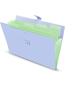 1入組素色資料夾帶1入組標籤貼紙 - 紫色 - 查看 2