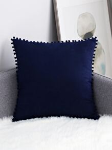 1 Vỏ Gối Bóng Sang Trọng Bằng Vải Da Lộn Hoặc Vỏ Gối Thắt Lưng - Màu xanh hải quân - Xem 2