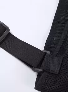 1 件装男士高弹力压缩运动腰部支撑带（合成橡胶）健身房配件 - 黑色 - 查看 5