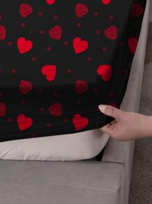 1pc "True Love Forever" Fitted Sheet, Everyday Casual Home Supplies