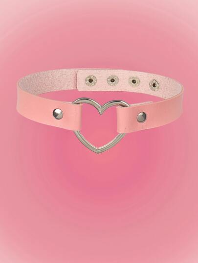 Anime Heart-ring & Studded Decor Choker