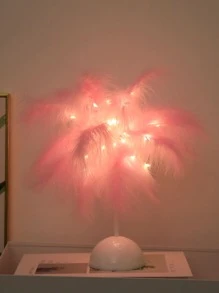 Feather Decor Table Lamp - Yellow - View 3