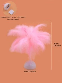 Feather Decor Table Lamp - Yellow - View 6