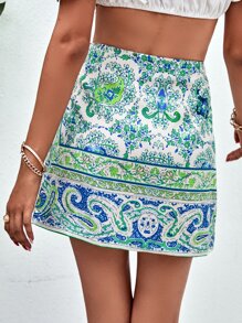 Aveloria Paisley Print Skirt - Multicolor - View 2