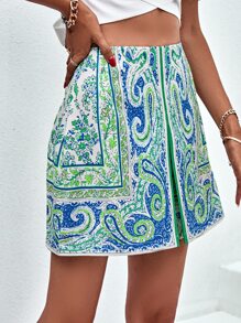Aveloria Paisley Print Skirt - Multicolor - View 4