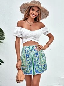 Aveloria Paisley Print Skirt - Multicolor - View 5