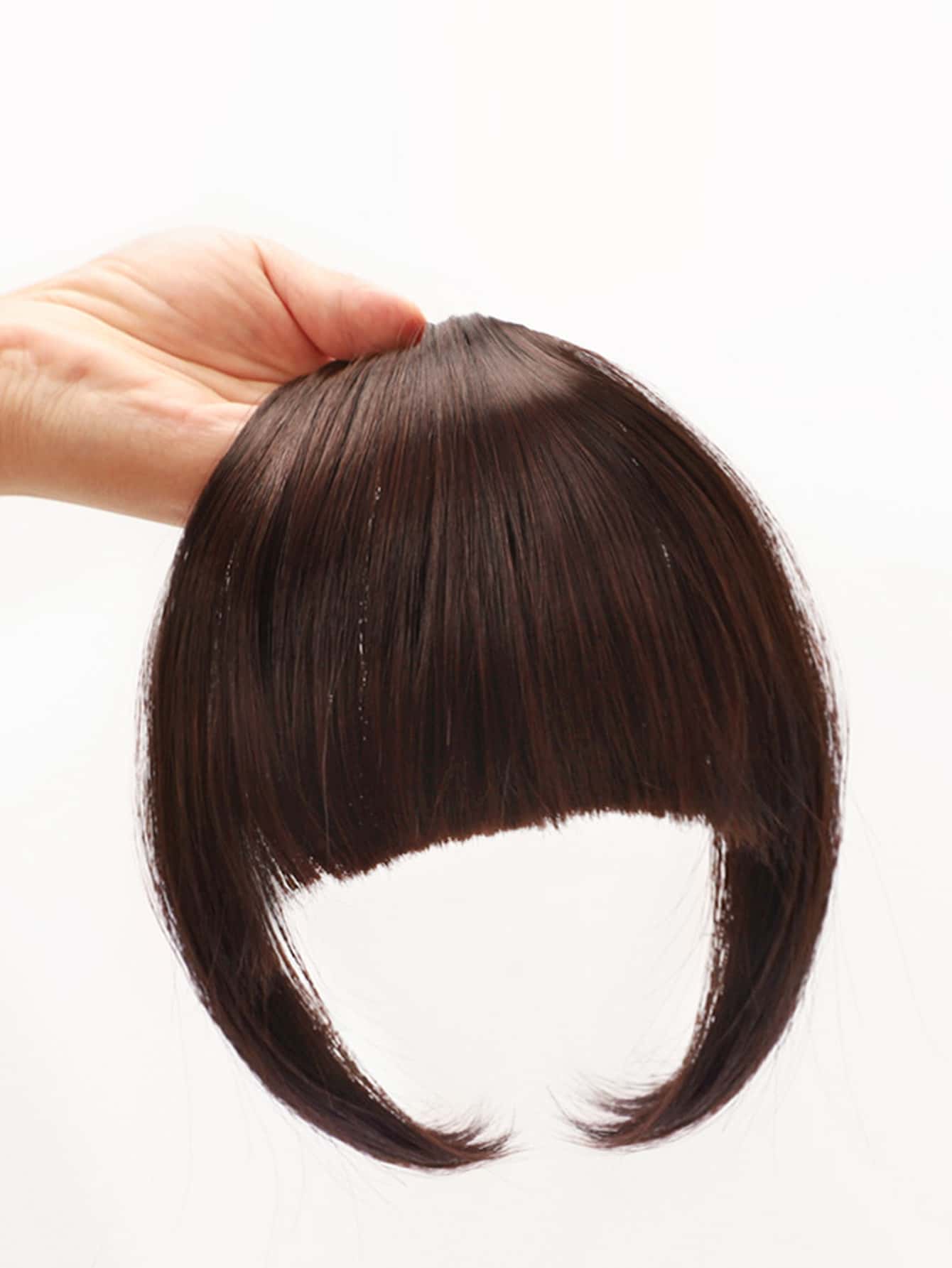 Straight Synthetic Hair Bangs With Sideburns - Brown - View 1