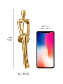 1 Hình Thiết Kế Nghệ Thuật Trang Trí, Vàng Trừu Tượng Ngồi Điêu Khắc, Sáng Tạo Nghệ Thuật Trừu Tượng Điêu Khắc, Ngồi Tượng, Hiện Đại Trang Trí Nhà - Vàng - Xem 5
