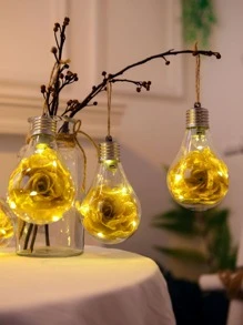 1pc Bulb Design Decoration Light - Yellow - View 2