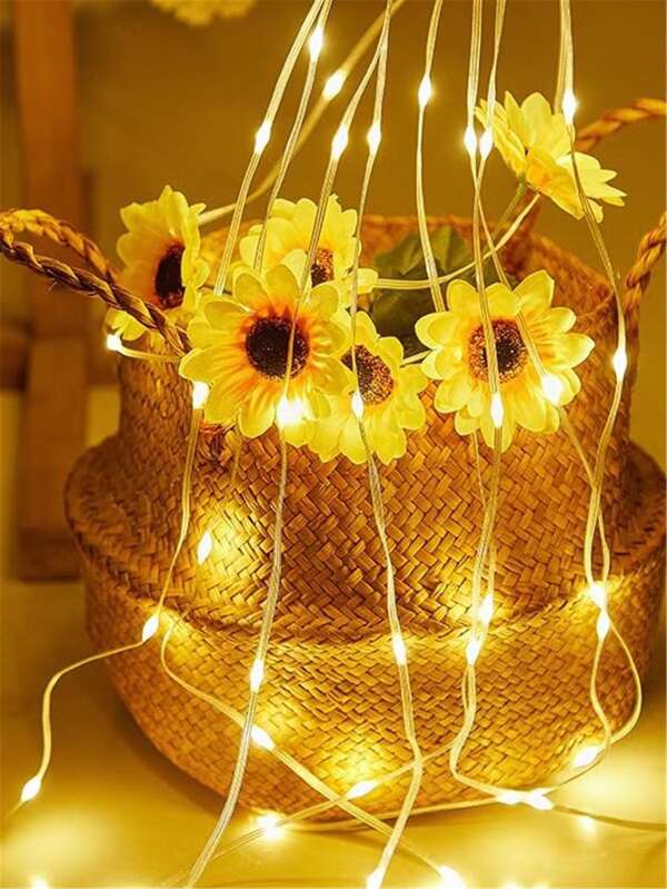 1pc 10/30/50/100 Led 1/3/5/10m PVC String Light,Elegant Plain ...