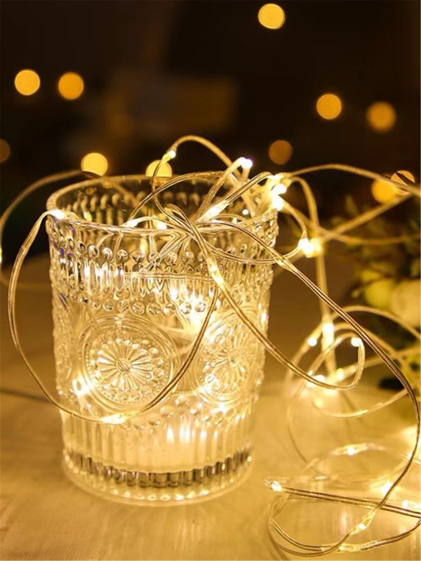 1pc 10/30/50/100 Led 1/3/5/10m PVC String Light,Elegant Plain ...