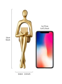 1pc Thiết kế nghệ thuật trang trí hình, Tượng ngồi trừu tượng màu vàng, Tượng nghệ thuật trừu tượng sáng tạo, Tượng ngồi, Quà tặng trang trí nhà hiện đại tốt nhất - Xem 3