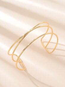 Criss Cross Cuff Choker - Yellow Gold - View 3