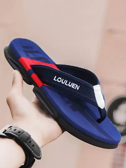 Dép xỏ ngón nam, dép đi biển thời trang, dép lê nam kiểu dáng thường ngày, kiểu dáng mới mùa hè, màu trơn, thích hợp mang trong nhà và ngoài trời.